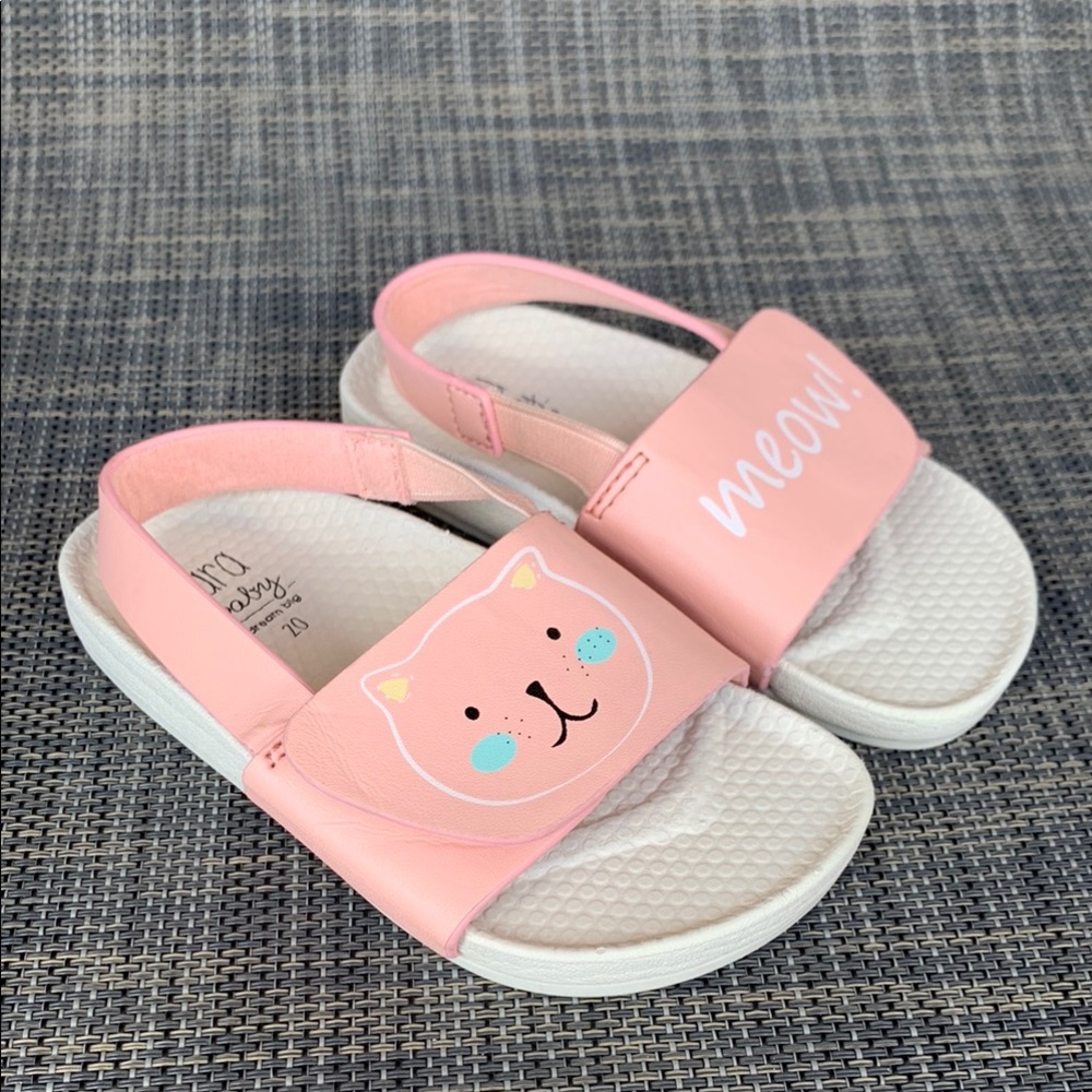 Zara Baby Kitten Slip On Sandals Casual Shoes Infant Size 20 - Picture 3 of 10